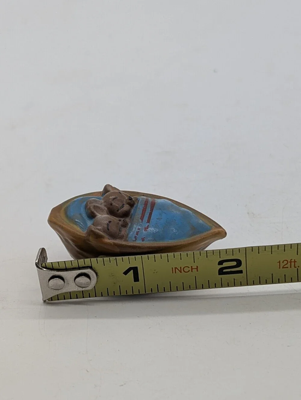 Vintage Josef Originals Mice in Walnut Shell Miniature Figurine - Japan